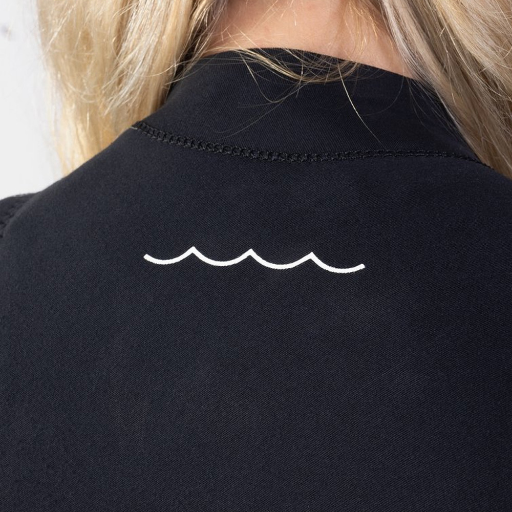 2025 Gul Womens Response FX 5/4mm Chest Zip Wetsuit RE1265-C1 - Black / Broken Palm